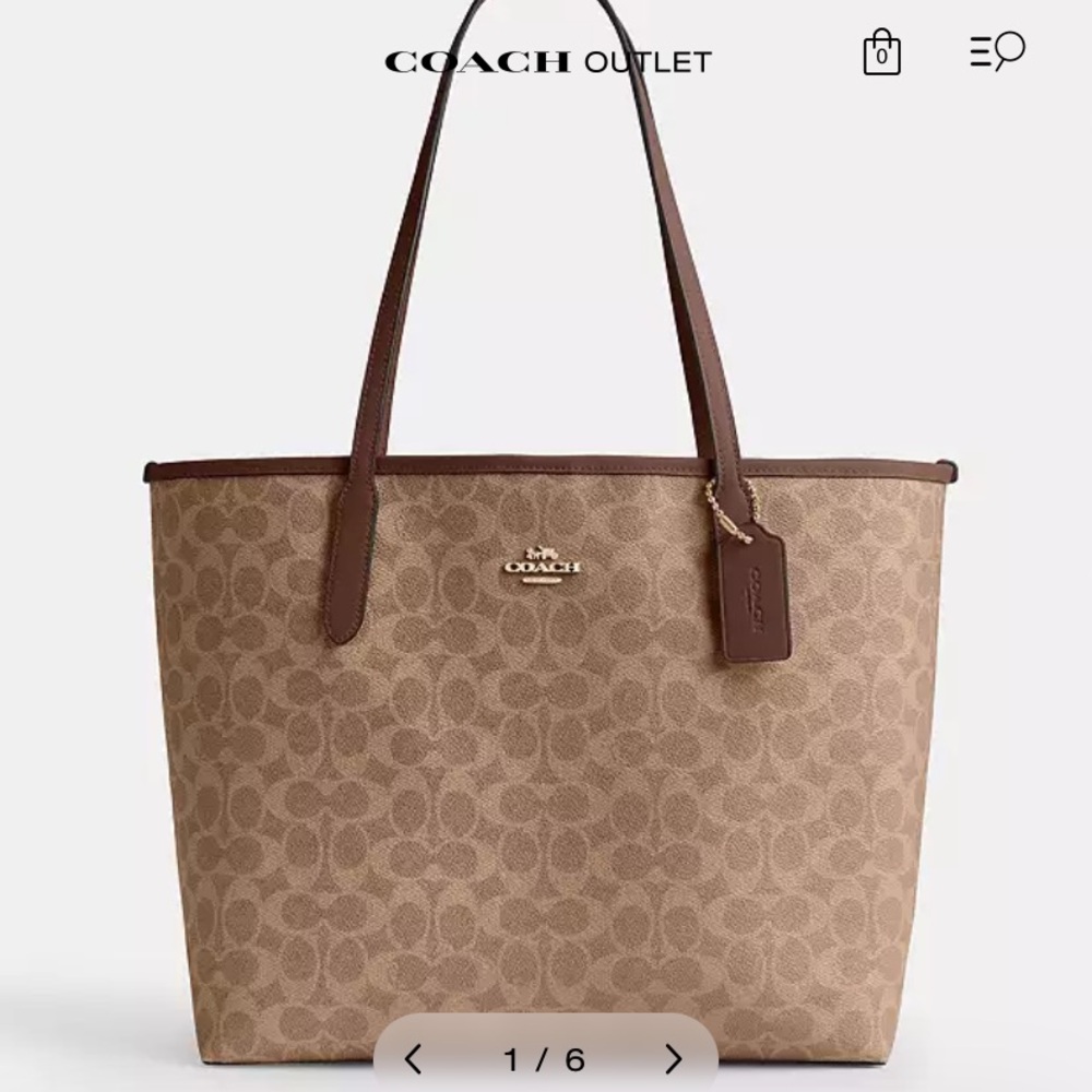 Coach Signature City Tote New With Tags!